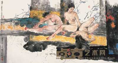 朱永成 人物 镜心 94×178cm